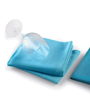 Wine Enthusiast Microfiber Wine Glass Towels - Set of 4