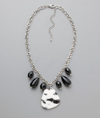 Erica Lyons African Princess Shaky Chain Necklace - Black/White