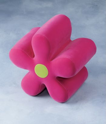 Lumisource® Pink Flower Ottoman