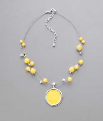 Studio Works Illusion Pendant - Silver/Yellow