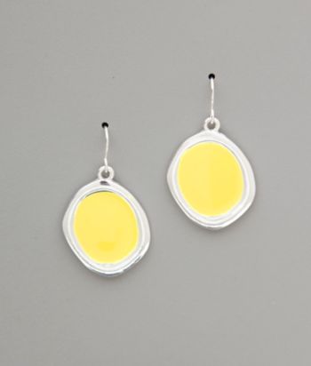 Studio Works Drop Earrings - Silver/Yellow