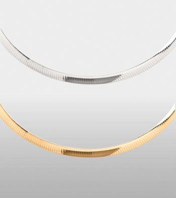 6mm Reversible Two-Tone Omega Necklace