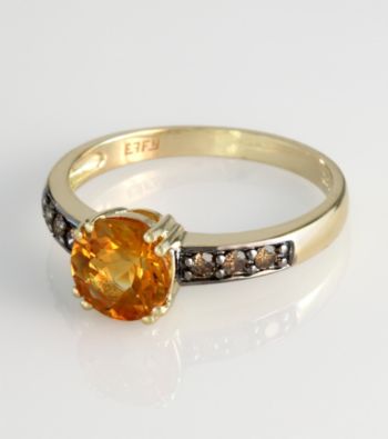 Effy® Brown Diamond & Citrine Ring