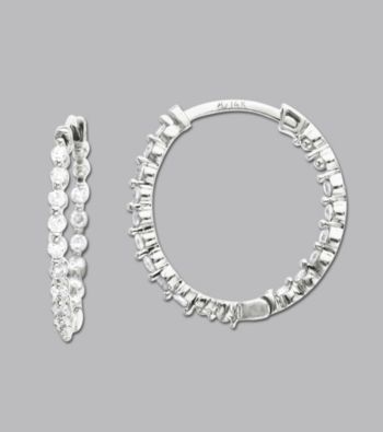 .50 ct. t.w. Diamond Hoop Earrings