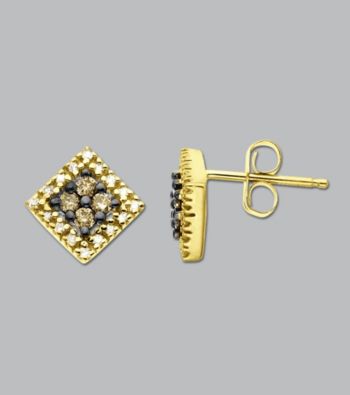 .25 ct. t.w. Diamond and Chocolate Diamond Earrings