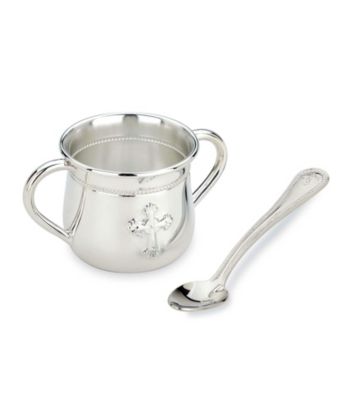 Reed & Barton® Abbey 2-Handle Baby's Cup & Infant Feeding Spoon