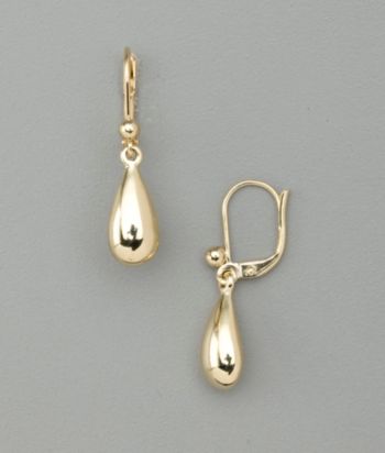 Lauren Ralph Lauren Shiny Goldtone Teardrop Earrings