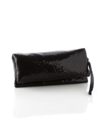 LaRegale® Mesh Link Flap Wristlet - Black