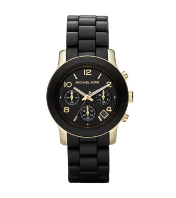 Michael Kors® Chronograph Dial Watch - Black/Gold