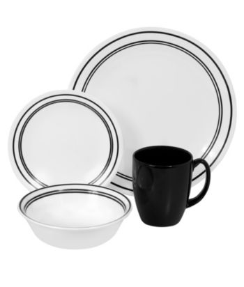 UPC 071160006256 product image for Corelle Livingware Classic Caf? Black 16-pc. Dinnerware Set | upcitemdb.com