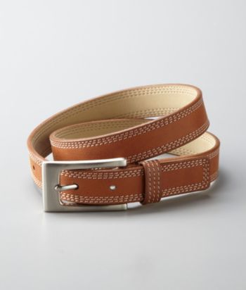 Rolfs® Leather Contrast Stitch Belt - Tan