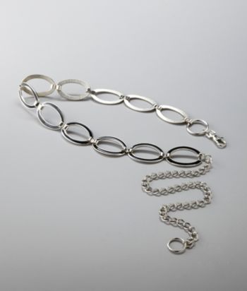 Rolfs® Chain Belt with Enamel Rings - Black