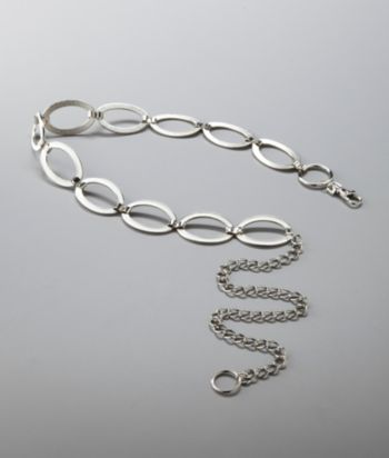 Rolfs® Chain Belt with Enamel Rings - White