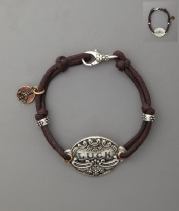 Lucky Brand® Luck ID Bracelet with Luck Tag - Brown