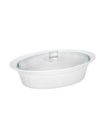 UPC 071160001121 product image for CorningWare French White II 4-qt. Oval Roaster | upcitemdb.com