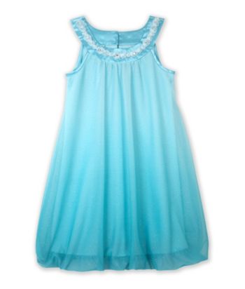 Amy Byer Girls' 4-16 Glitter Bubble Dress - Turquoise