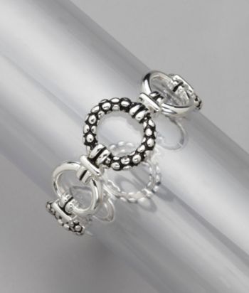 Napier® Silvertone Ring Stretch Bracelet