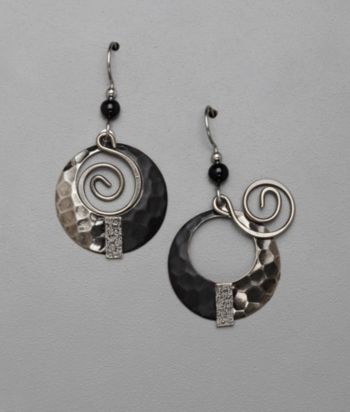 Silver Forest® Swirl Orbital Drop Earrings - Silvertone/Gray