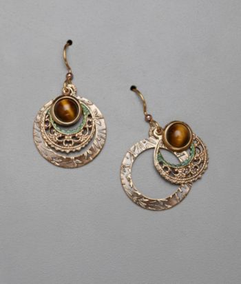 Silver Forest® Layered Drop Hoop Earrings - Goldtone