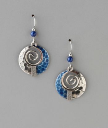 Silver Forest® Swirl Orbital Drop Earrings - Silvertone/Blue