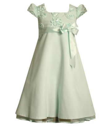 Bonnie Jean® Girls' 2T-16 Embroidered Dress - Aqua