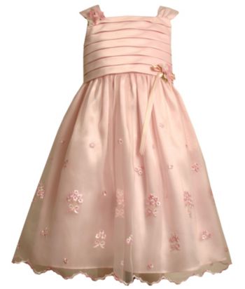 Bonnie Jean® Girls' 2T-6X Pleated Party Dress - Pink