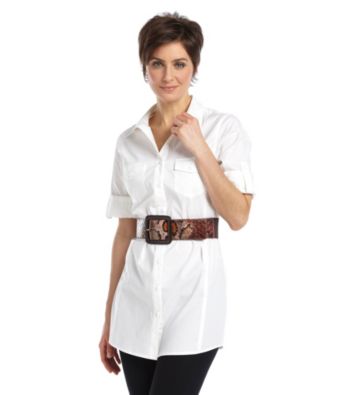 Fashion Focus Patent Python Stretch Belt