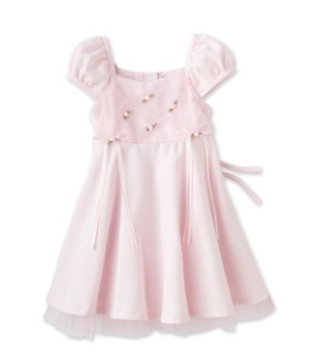Rare Editions Girls' 2T-4T Pink Linen Dress