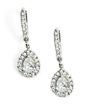 Givenchy® Tear Drop Pave Crystal Earrings