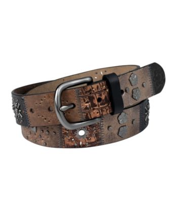 Fossil® Midnight Patchwork Belt - Black Multi