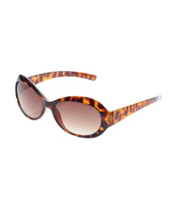Nine West® Sculpted Mod Oval Sunglasses - Tortoise/Brown
