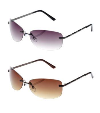 Nine West® Rimless Sunglasses with Detailed Temples