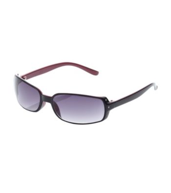 Blink Plastic Rectangle with Rhinestone Sunglasses - Black/Pink