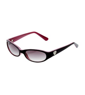 Blink Small Plastic Cateye Sunglasses with Heart on Temples