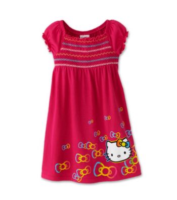 Hello Kitty® Girls' 4-6x Smocked Dress - Dark Pink