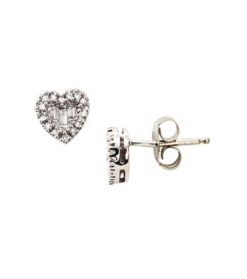 .14 ct. t.w. Diamond Heart Earrings