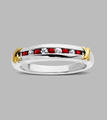 Ruby and White Sapphire Ring