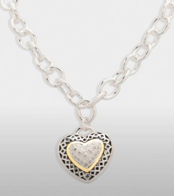 Diamond Center Heart Pendant