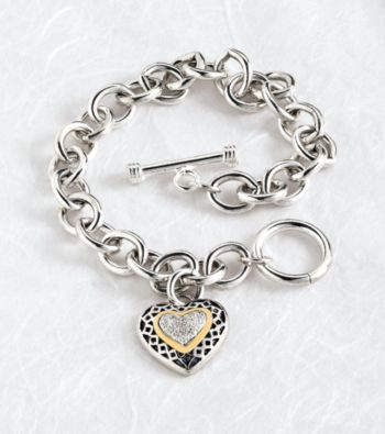 Diamond Center Heart Bracelet