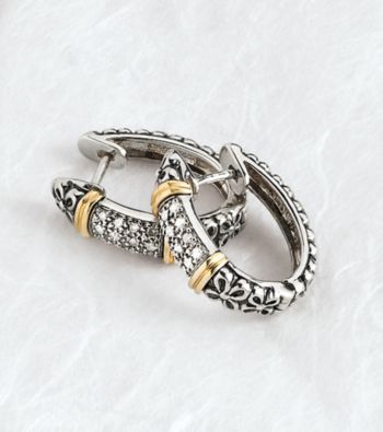 Diamond Hoop Earrings
