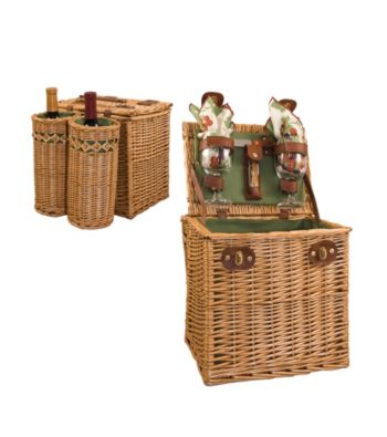 Picnic Time Vino Willow Basket Service for 2