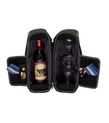 Picnic Time Estate Single Bottle Wine Tote Service for 2