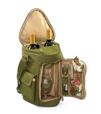 Picnic Time Meritage Insulated 2-Bottle Wine Tote Service for 2