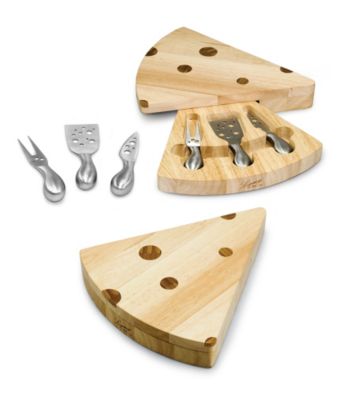 Picnic Time Swiss Wedge-Shaped Cheese Board