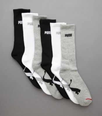 PUMA® Men's 6-Pack Athletic Crew Socks