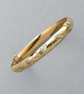 Auragento® 14K Gold & Sterling Silver Bangle Bracelet