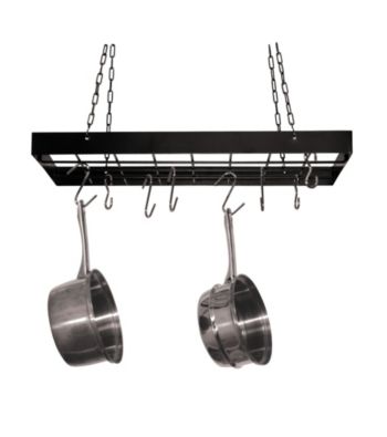 Fox Run Craftsmen® Black Rectangular Hanging Pot Rack