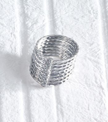 .14 ct. t.w. Diamond Sterling Silver Circles Band Ring