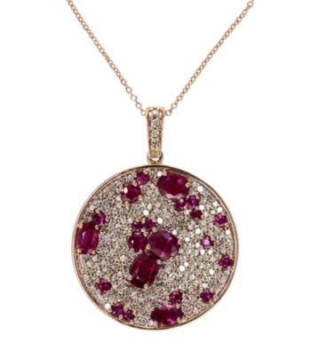 Effy® Collection Ruby and Diamond Pendant
