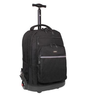 J World 19.5 inch Rolling Backpack with Laptop Sleeve in Black